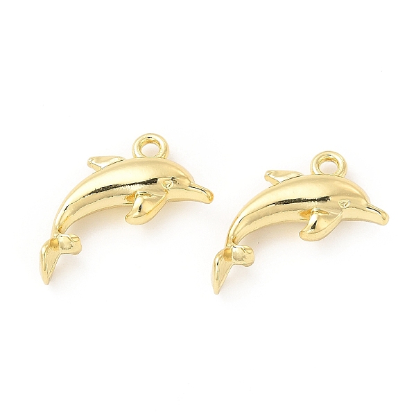 

PandaHall Rack Plating Alloy Pendants, Cadmium Free & Lead Free, Dolphin Charms, Light Gold, 19.5x16.5x5mm, Hole: 1.8mm Alloy Dolphin