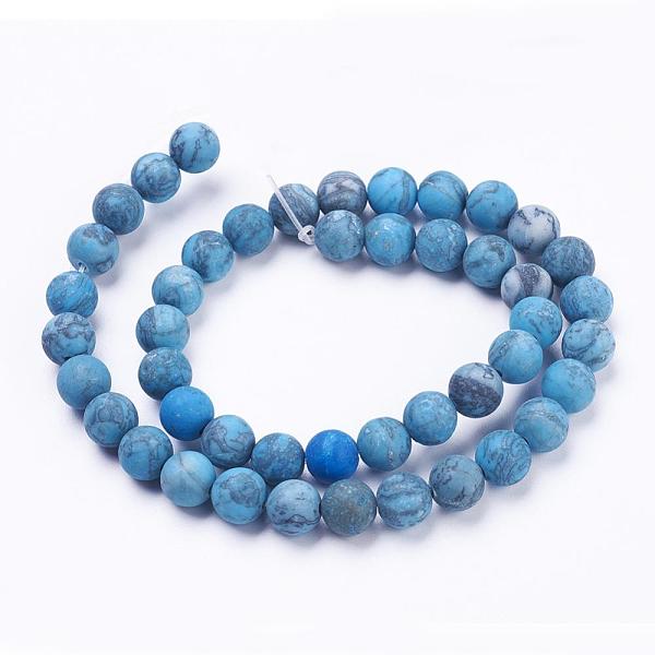 Dyed Natural Map Stone/Picasso Stone/Picasso Jasper Beads Strands