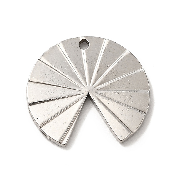 

PandaHall 304 Stainless Steel Pendants, Fan Charm, Stainless Steel Color, 25x23.5x2mm, Hole: 1.6mm 304 Stainless Steel Fan