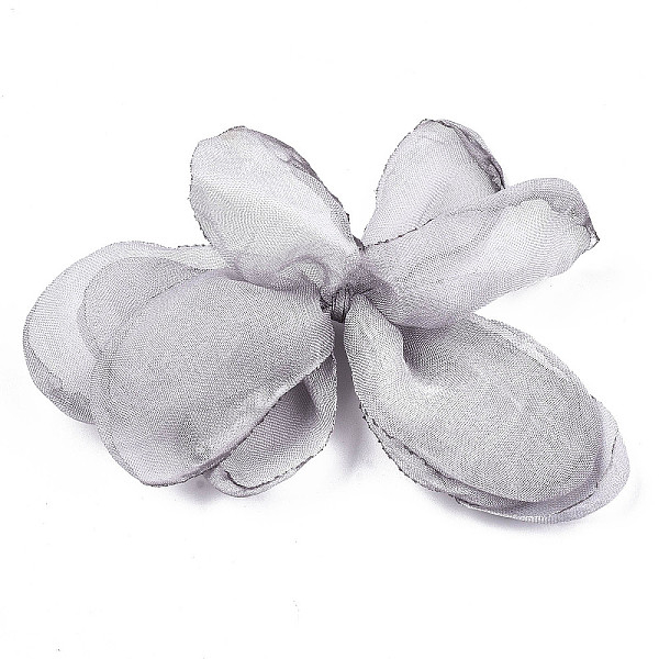 

PandaHall Bowknot Organza Ornament Accessories, For DIY Jewelry Making Craft, Light Grey, 85~92x37~50mm Organza Bowknot