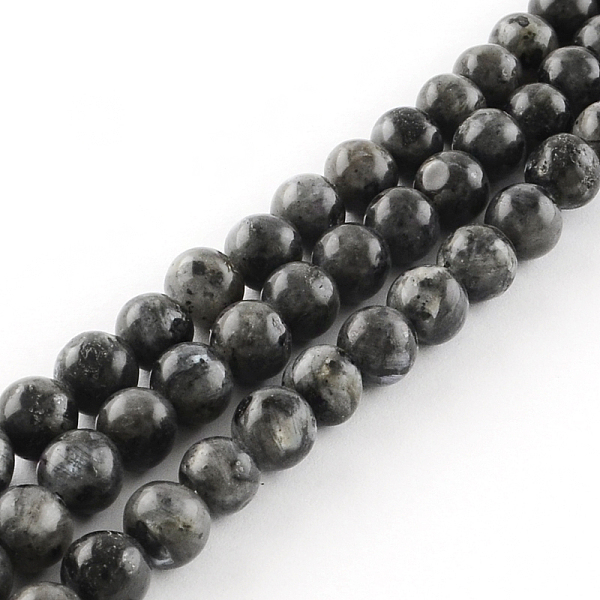 

PandaHall Natural Labradorite Round Bead Strands, 8mm, Hole: 1mm, about 48pcs/strand, 14.9 inch Larvikite Round