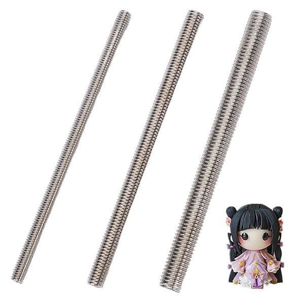 

PandaHall 3 Sizes Clay Sculpture Hair Taxture Tool Special Texture Effect Stick Iron Pottery Sculpting Stamps Clay Crafts Making Tools for...