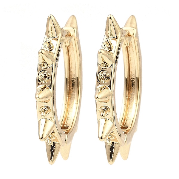 

PandaHall Brass Hoop Earrings, Sun, Light Gold, 21x23x2.5mm Brass