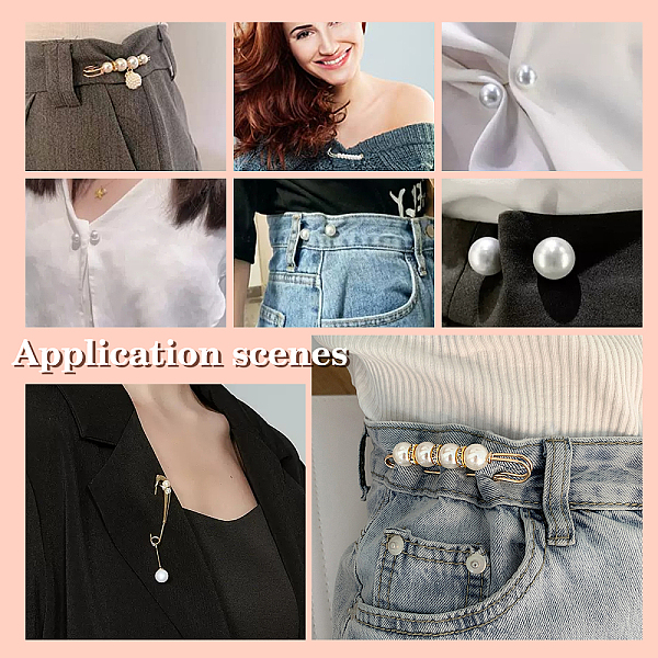 

PandaHall 27pcs Pearl Brooch Pins Elegant Shawl Clips Brooch Collar Safety Pin Pearl Cardigan Collar Brooch Clips for Clothing Dresses..., Multicolor