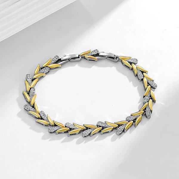 Brass Micro Pave Cl… - image