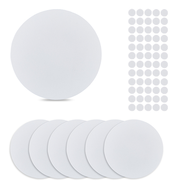 

PandaHall SUPERFINDINGS 8Pcs PP Plastic Wall Hole Cover Sheets with 60PCS Plastic Stickers 152mm PVC Material Dustproof Cover Plate Flat..., White