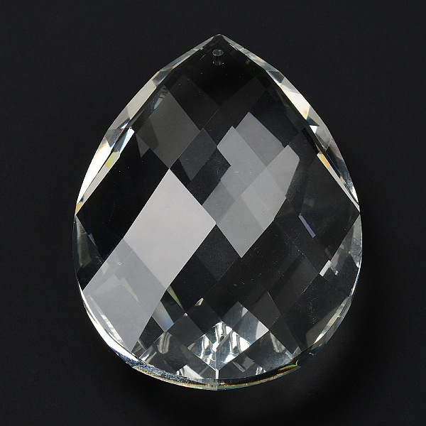 

PandaHall Transparent Glass Pendants, Faceted, Teardrop, for Chandelier Crystal Hanging Pendants, Clear, 87.5x58x23.5mm, Hole: 2mm Glass...