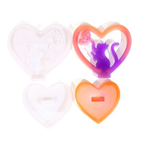 

PandaHall DIY Silhouette Silicone Molds, Storage Box Making, Resin Casting Molds, For UV Resin, Epoxy Resin Jewelry Making, Cat Shape...