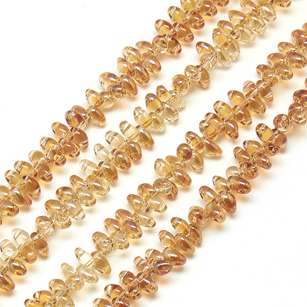 PandaHall Electroplate 2-Hole Seed Bead Strands, Czech Glass Beads, Chocolate, 4.5~5x3~3.5x2~2.5mm, Hole: 1mm, about 336pcs/strand, 23.2...