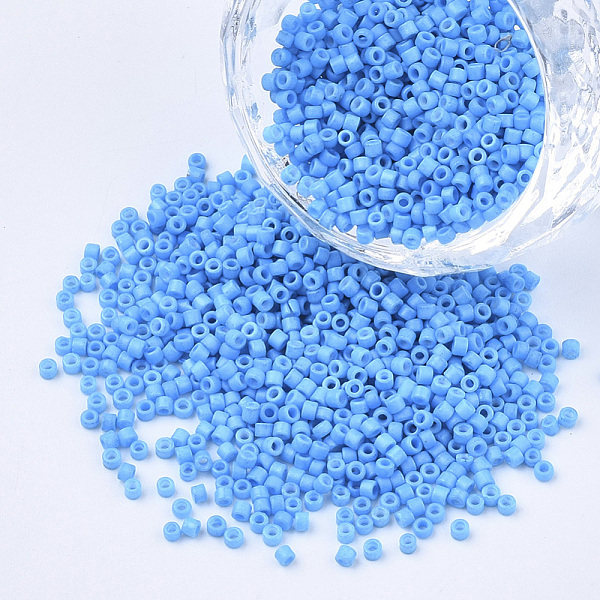 

PandaHall Baking Paint Cylinder Seed Beads, Uniform Size, Deep Sky Blue, 1.5~2x1~2mm, Hole: 0.8mm, about 4000pcs/bag, about 50g/bag Glass...
