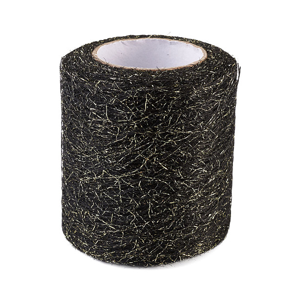 

PandaHall Deco Mesh Ribbons, Tulle Fabric, Tulle Roll Spool Fabric For Skirt Making, Black, 75mm Organza Black