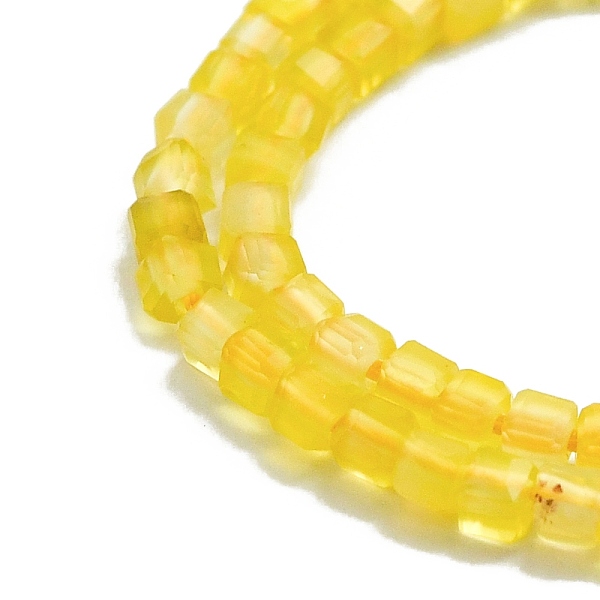 Natural Yellow Agate Bead Strands