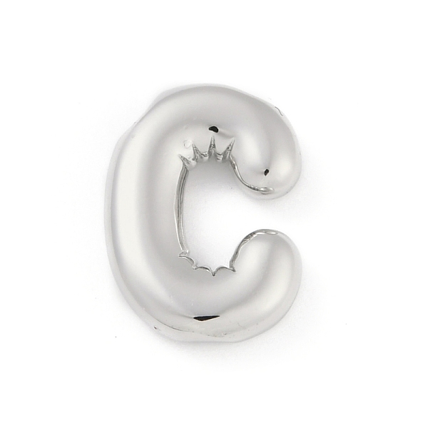 

PandaHall Rack Plating Brass Pendants, Long-Lasting Plated, Lead Free & Cadmium Free, Platinum, Letter C, 18x13x4mm, Hole: 1.8mm Brass...