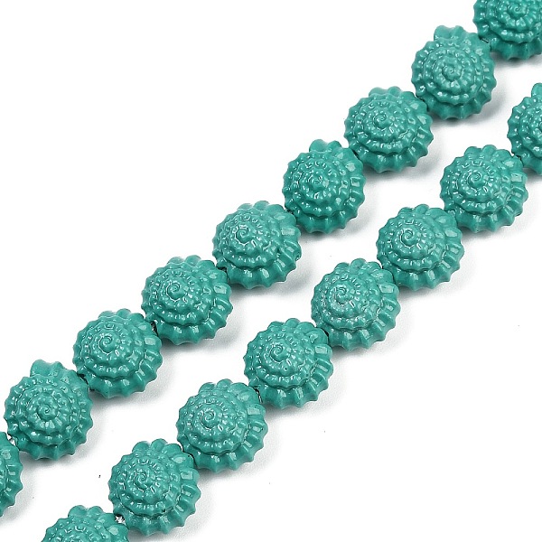 Brins de perles sculptées en corail synthétique