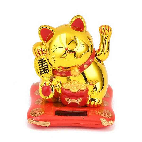Maneki-neko-Figuren aus ABS-Kunststoff mit Solarantrieb-image-DJEW-B017-01A-03-de