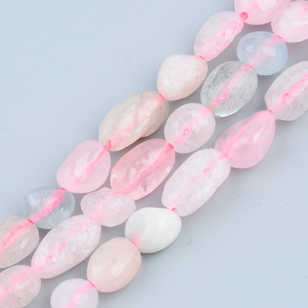 

PandaHall Natural Rose Quartz Beads Strands, Tumbled Stone, Nuggets, 5~13x5~10x3~8mm, Hole: 1mm, about 40~60pcs/strand, 14.57 inch~15.74...