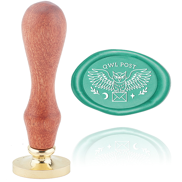 

PandaHall Wax Seal Stamp Set, Sealing Wax Stamp Solid Brass Head, Wood Handle Retro Brass Stamp Kit Removable, for Envelopes Invitations...