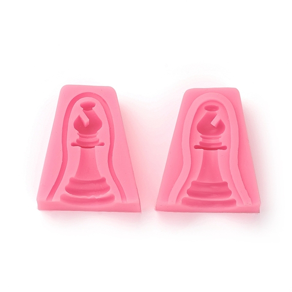 

PandaHall Food Grade Silicone Molds, Fondant Molds, For DIY Cake Decoration, Chocolate, Candy, UV Resin & Epoxy Resin Jewelry Making, Chess..., Pink