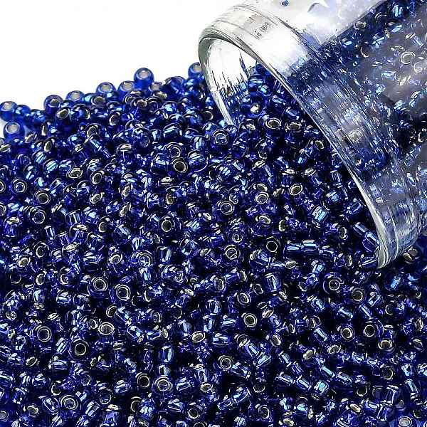 

PandaHall TOHO Round Seed Beads, Japanese Seed Beads, (2206C) Silver Lined Starry Night Blue, 11/0, 2.2mm, Hole: 0.8mm, about 1103pcs/10g...