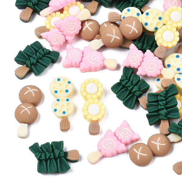 

PandaHall Opaque Resin Cabochons, Vegetable, Mixed Color, 21~27.5x11~15x6~7mm Resin Vegetables Multicolor