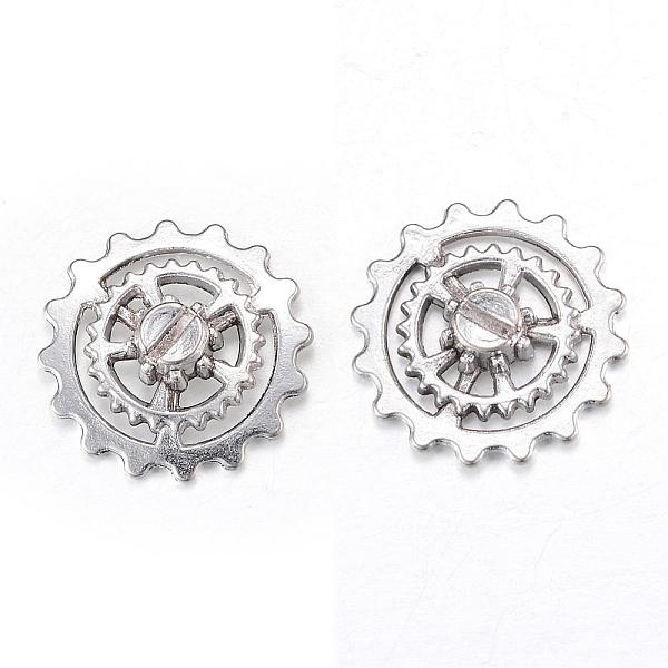 

PandaHall Tibetan Style Alloy Steampunk Pendants, Cadmium Free & Lead Free, Gear, Antique Silver, 21.5x4mm, about 420pcs/1000g Alloy Gear