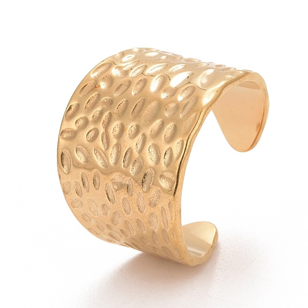 

PandaHall Ion Plating(IP) 304 Stainless Steel Open Cuff Ring, Textured Wide Band Ring for Women, Golden, US Size 9(18.9mm) 304 Stainless...