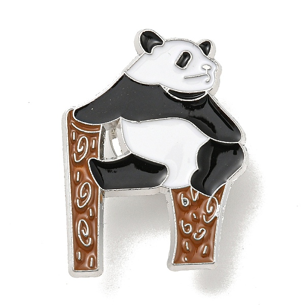 

PandaHall Panda Enamel Pins, Platinum Plated Alloy Badge for Backpack Clothes, Sienna, 30x22x1.5mm Alloy+Enamel Panda Brown