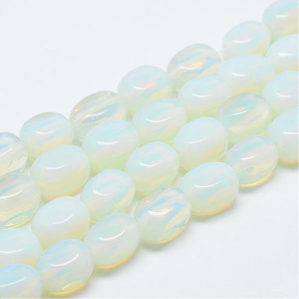 

PandaHall Opalite Bead Strands, Cuboid, 12~15x8~12x8~12mm, Hole: 1.5mm, about 27~30pcs/strand, 14.9~15.3 inch Opalite Cuboid