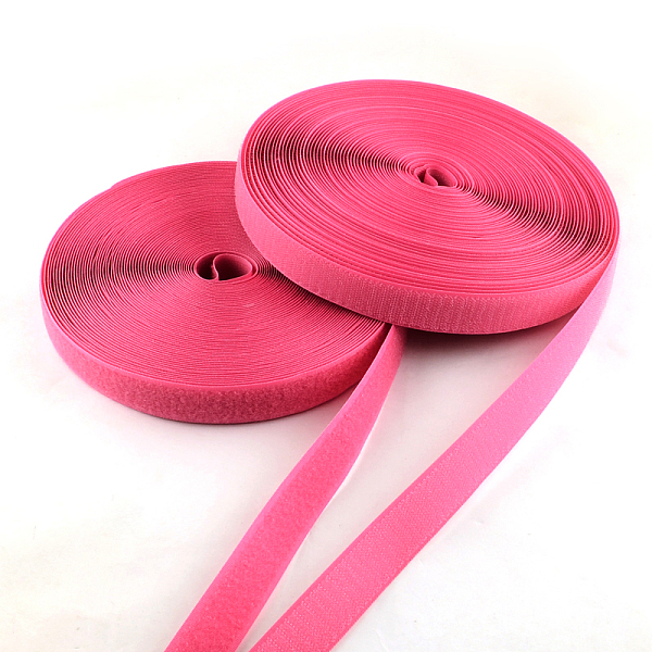 

PandaHall Adhesive Hook and Loop Tapes, Magic Taps with 50% Nylon and 50% Polyester, Camellia, 25mm Nylon Pink