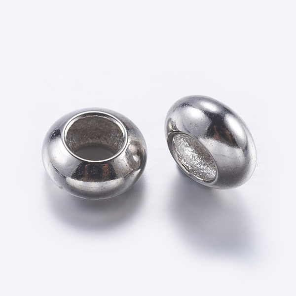 

PandaHall Brass Beads, Rondelle, Platinum, 6x3mm, Hole: 3mm Brass Rondelle