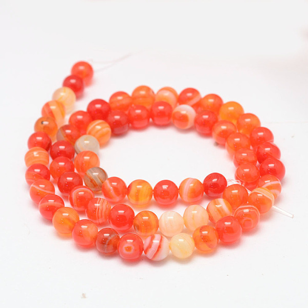 Natural Striped Agate/Banded Agate Bead Strands