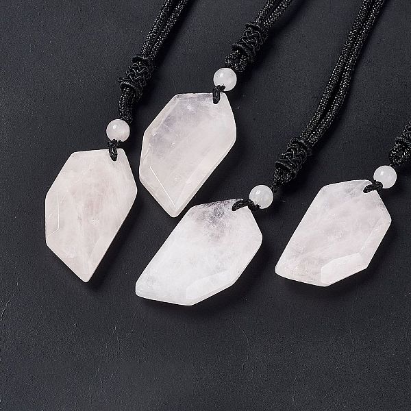 

PandaHall Natural Rose Quartz Dagger Shape Pendant Necklace, Gemstone Jewelry for Women, 14.76 inch(37.5cm) Rose Quartz