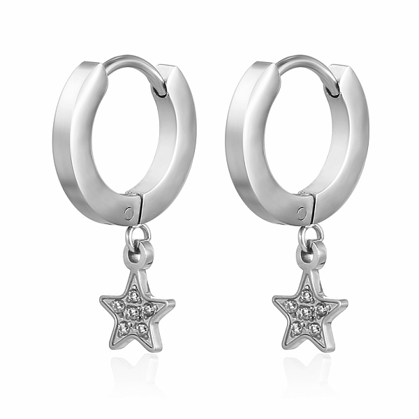 

PandaHall Stainless Steel Star Dangle Earrings for Women Stainless Steel Star