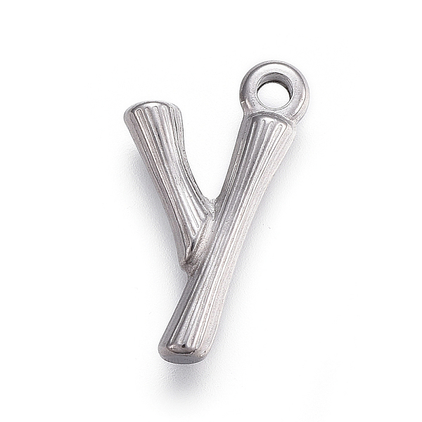 

PandaHall 304 Stainless Steel Pendants, Bamboo Shaped Letter, Stainless Steel Color, Letter.Y, 19x11x3mm, Hole: 1.6mm 304 Stainless Steel...