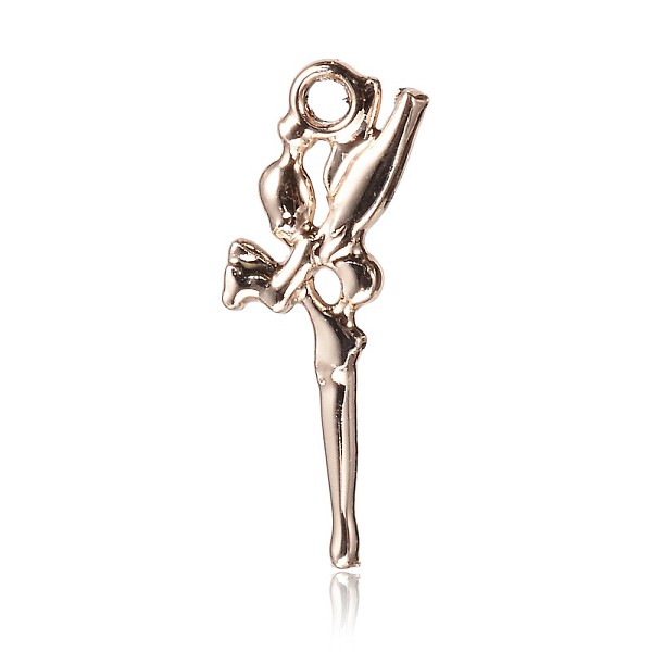 

PandaHall Alloy Pendants, Dancer, Light Gold, 25x8x2mm, Hole: 2mm Alloy Human
