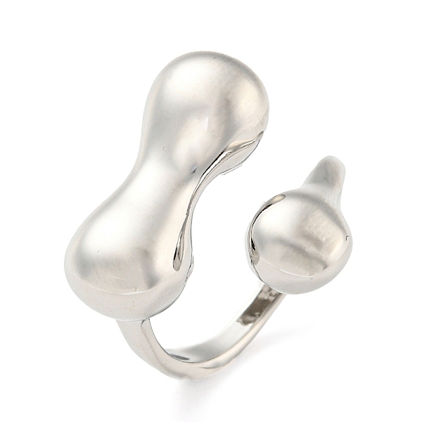 

PandaHall Brass Finger Ring, Cadmium Free & Lead Free, Long-Lasting Plated, Platinum, US Size 9(18.9mm) Brass Others