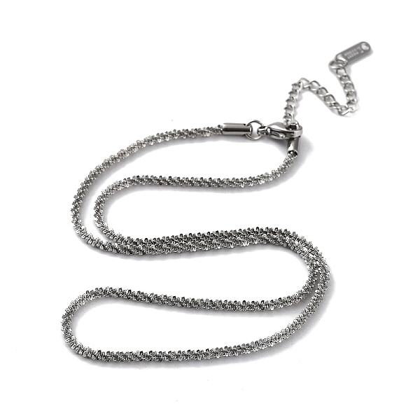 

PandaHall 304 Stainless Steel Spike Link Chain Necklace, Stainless Steel Color, 16.06 inch(40.8cm) 304 Stainless Steel