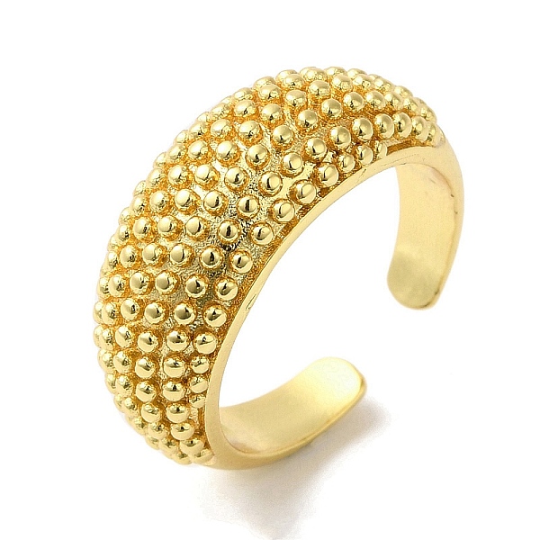 

PandaHall Rack Plating Brass Open Cuff Ring, Lead Free & Cadmium Free, Real 18K Gold Plated, US Size 7 3/4(17.9mm) Brass