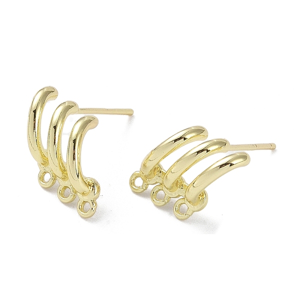 

PandaHall Brass Stud Earrings Findings, with 925 Sterling Silver Pins, C-Shape, Real 14K Gold Plated, 12x9x5mm, Hole: 1mm, Pin: 0.5x12mm...