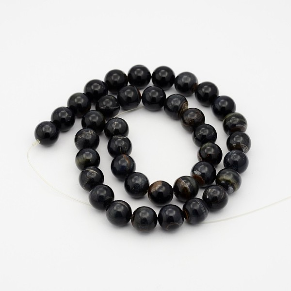

PandaHall Natural Blue Tiger Eye Bead Strands, Round, Tiger Eye, 10mm, Hole: 1mm, about 40pcs/strand, 15.7 inch Tiger Eye Round