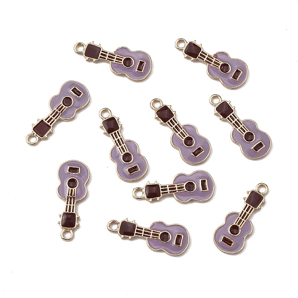 

PandaHall Alloy Enamel Pendants, Light Gold, Guitar, Medium Purple, 23x9x2mm, Hole: 2.2mm Alloy+Enamel Musical Instruments