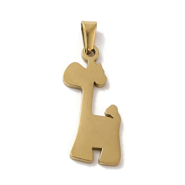 

PandaHall Vacuum Plating 304 Stainless Steel Pendants, Laser Cut, Giraffe Charm, Golden, 30x11.5x1.5mm, Hole: 3x5mm 304 Stainless Steel...