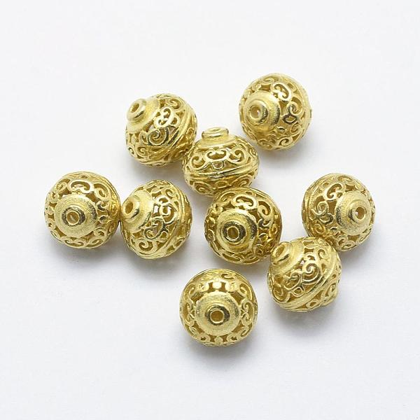 

PandaHall Brass Filigree Beads, Lead Free & Cadmium Free & Nickel Free, Lantern, Raw(Unplated), 9.5x10mm, Hole: 1mm Brass Lantern