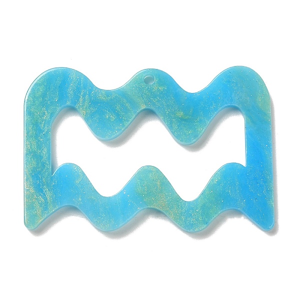 

PandaHall Acrylic Keychain Pendants, 12 Constellations, Aquarius, 37x54x2.5mm, Hole: 2mm Acrylic Aquarius