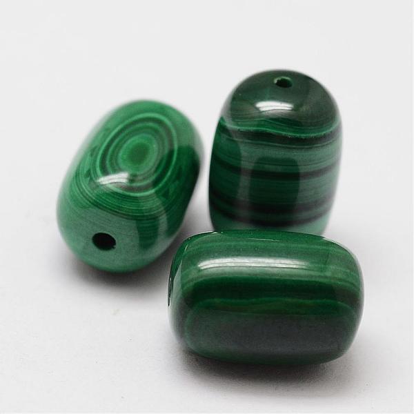 

PandaHall Wax Gourd Natural Malachite Beads, 12x8mm, Hole: 1mm Malachite Vegetables