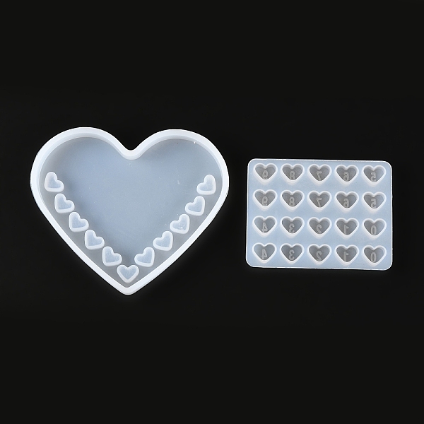 

PandaHall 2Pcs Heart Parking Sign Car Number Plate Silicone Molds Sets, Aromatherapy Gypsum Epoxy Decoration, For UV Resin, Epoxy Resin..., White