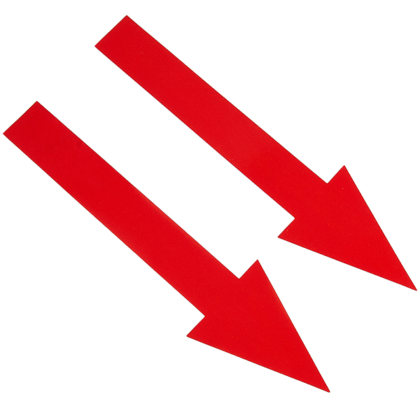 

PandaHall CRASPIRE 20Pcs Red Arrow Sticker 8 x 2 inch Removable Waterproof Self-Adhesive PVC Labels Safe Wall Marking Sign Floor Decals for...