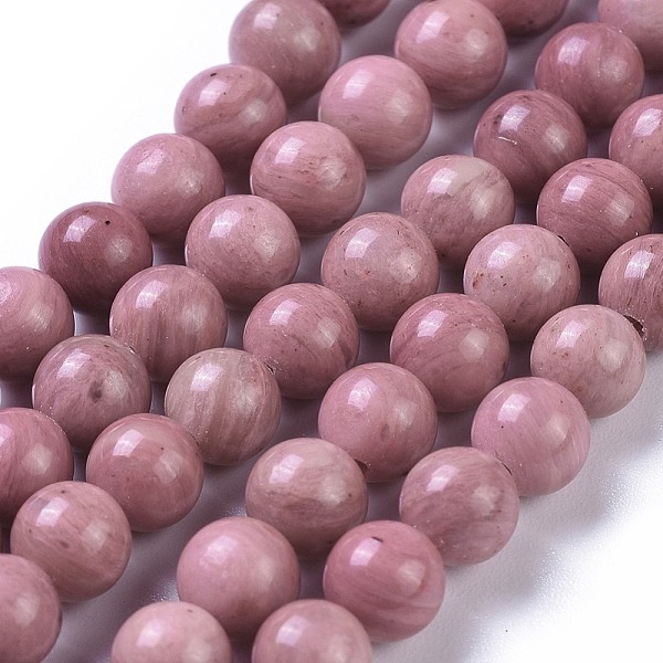 

PandaHall Natural Rhodonite Bead Strands, Round, 6mm, Hole: 1mm, about 60pcs/strand, 15.5 inch Rhodonite Round