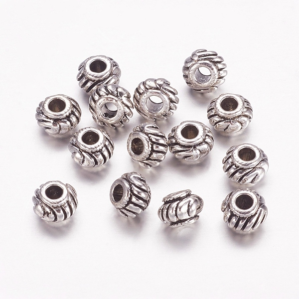 

PandaHall Tibetan Style Spacer Beads , Lead Free and Cadmium Free, Rondelle, Antique Silver, about 6mm in diameter, 4.5mm thick, hole: 2mm...