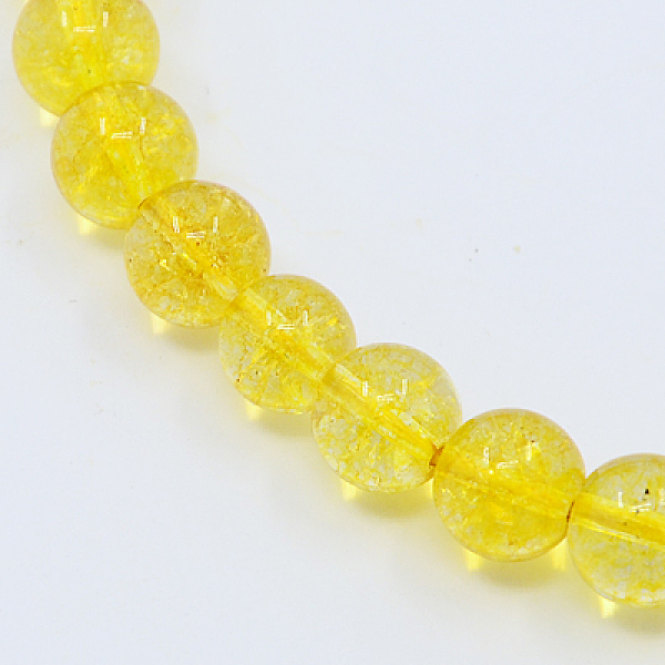

PandaHall Synthetic Citrine Beads Strands, Round, Dyed & Heated, 12mm, Hole: 1~2mm, about 33pcs/strand, 15.5 inch Citrine Round Gold